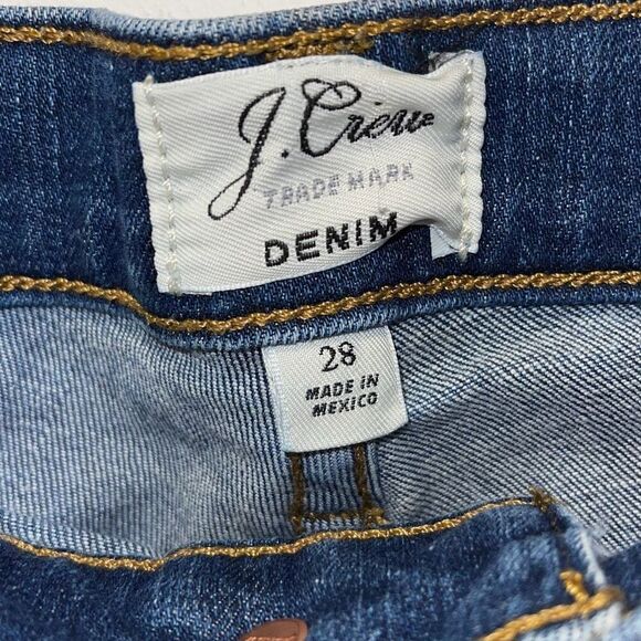 J. Crew Merrill Cut Off Folded Cuff Denim Jean Shorts Size 28 Medium Wash - Picture 5 of 9